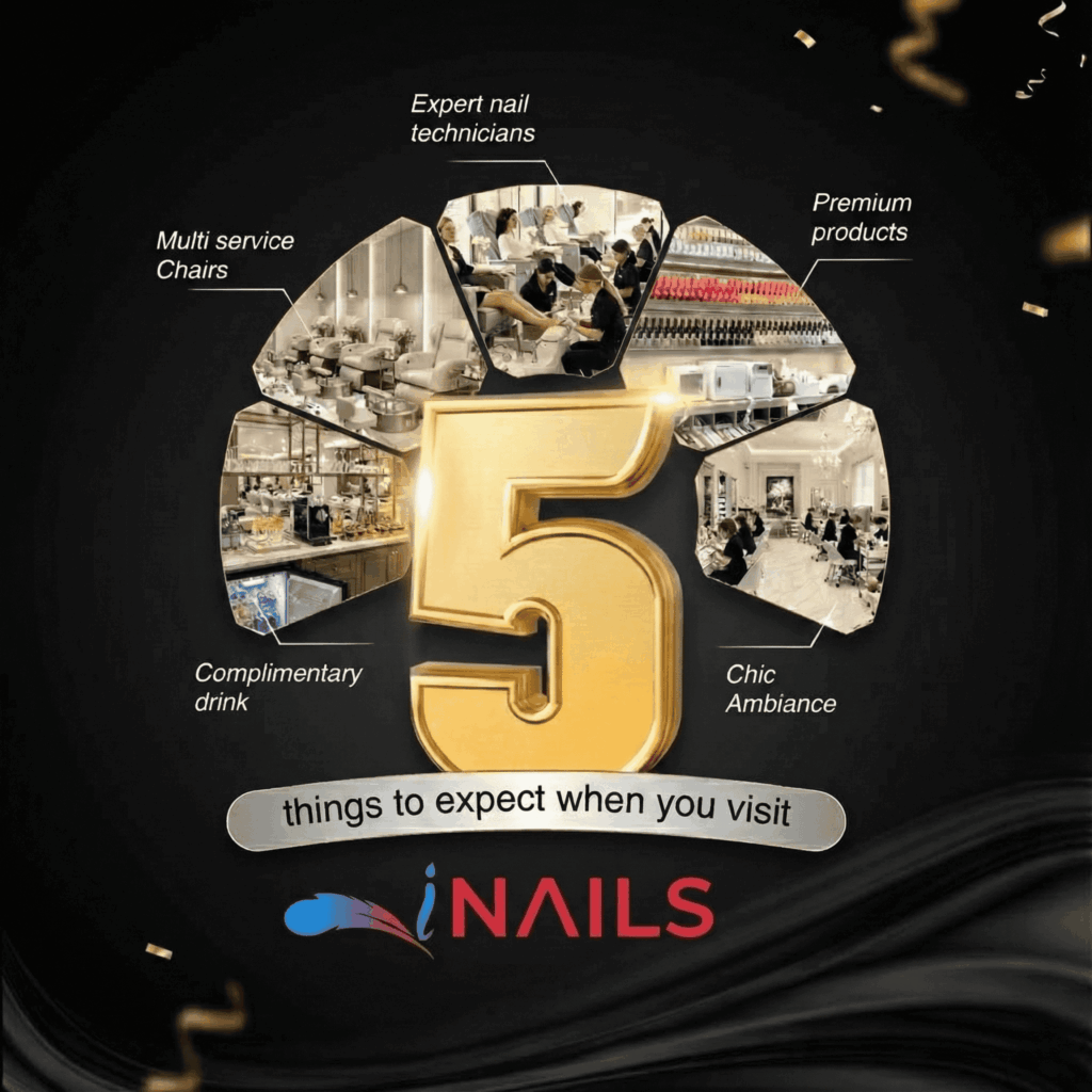 Interior view of iNAILS showcasing its unique services.